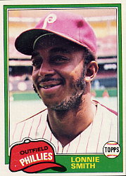1981 Topps Baseball Cards      317     Lonnie Smith